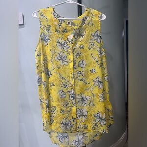 Stitch Fix l Kut From The Kloth Yellow Floral Button Down Top, L